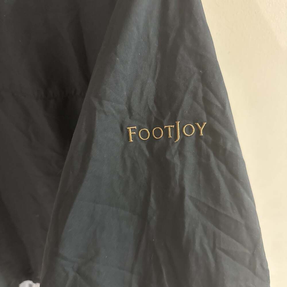 FootJoy Black V-Neck Windbreaker Pullover Golf Jacket Men's L - Picture 4 of 5